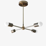 Bild in der Galerieansicht laden, Mobilux Line Mid Century Gold Sputnik Chandelier - Geometric Brass Fixture
