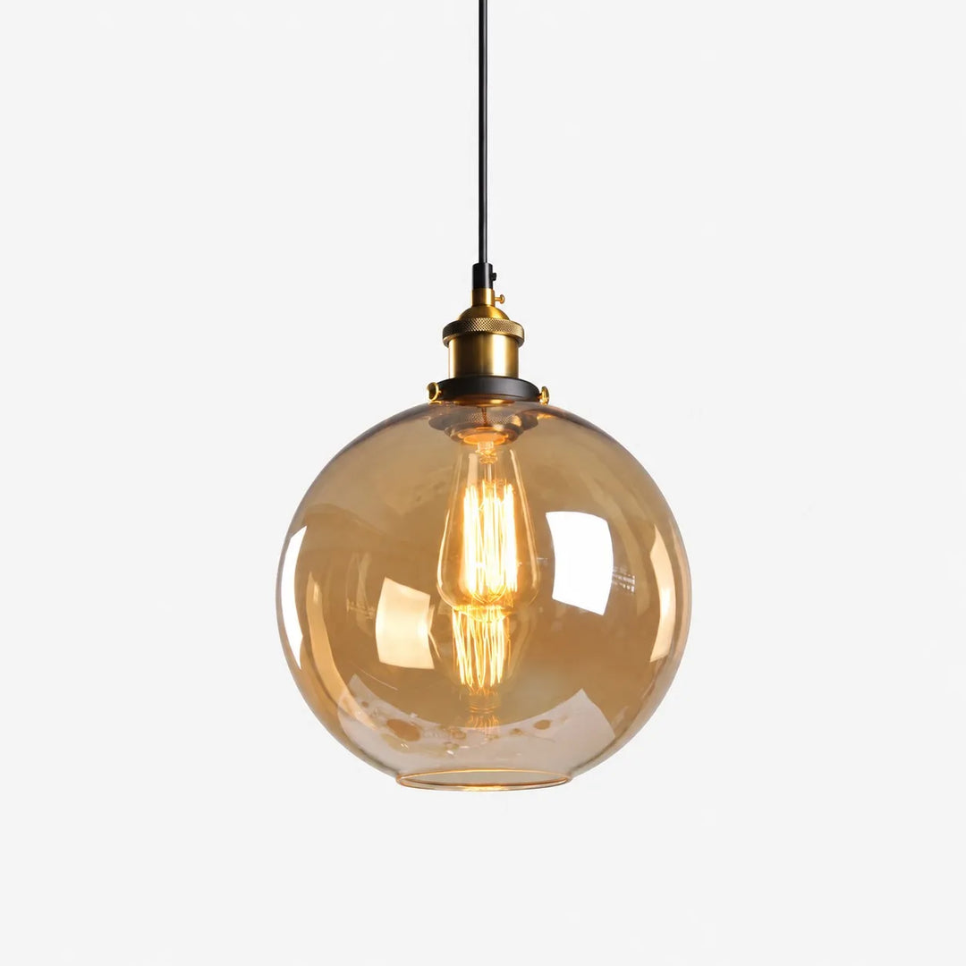 Industrial Glass Pendant Light