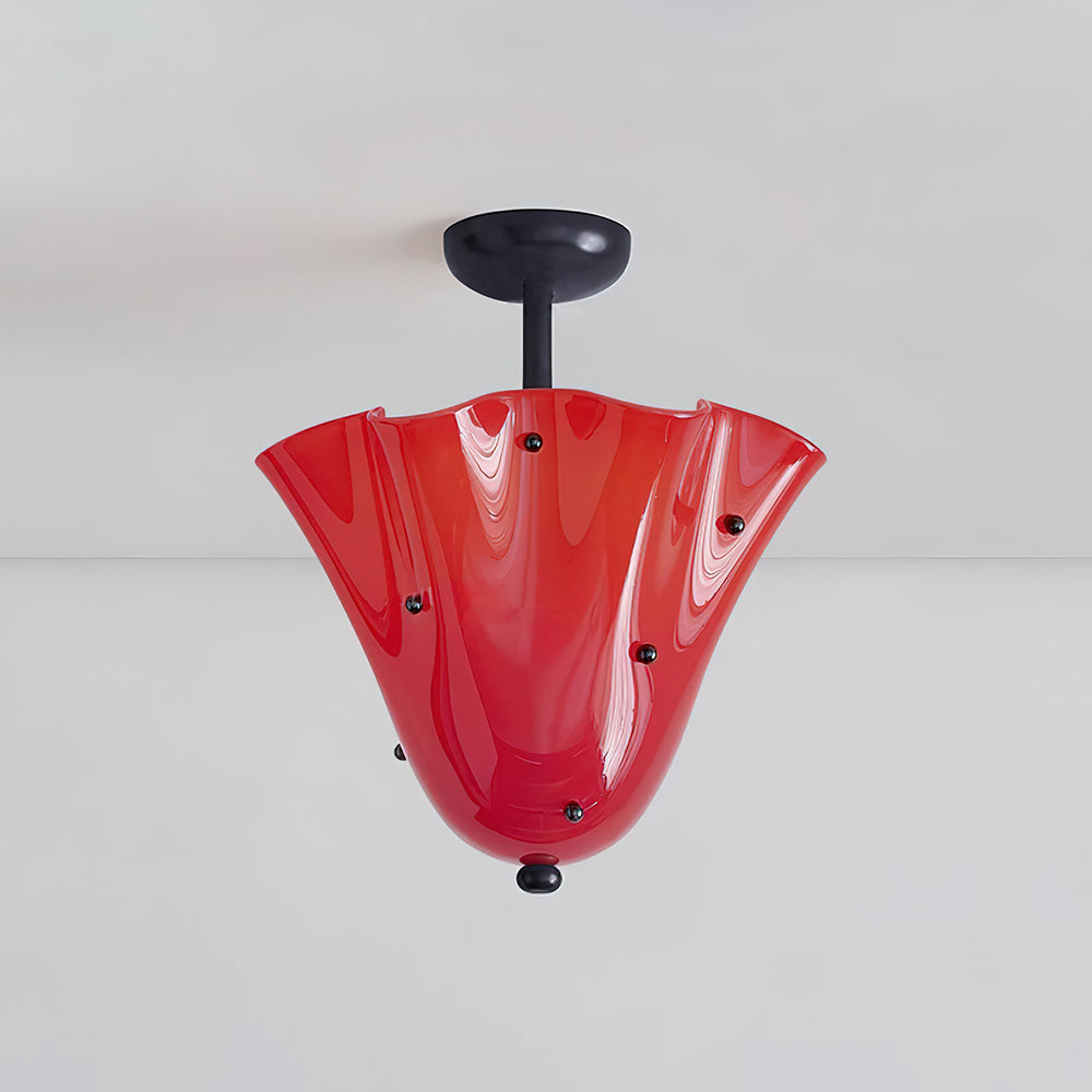 Bellina Modern Sleek Decorative Glass Shade Design Ceiling Light for Living Room, Bedroom and Dining Areas