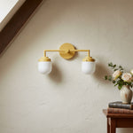 Charger l&#39;image dans la visionneuse de galerie, Opalume Glass Double Vanity Light - Vintage Style Bathroom Double Wall Lighting
