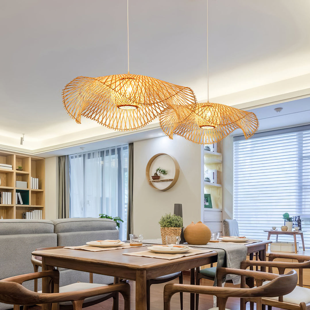 Natural Woven Shade Plug-In Light