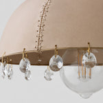 Load image into Gallery viewer, Natural leather shade with clear crystal drops