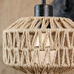 Bild in Gallery-Viewer laden, Wabi-Sabi-Wandleuchte aus geflochtenem Rattan