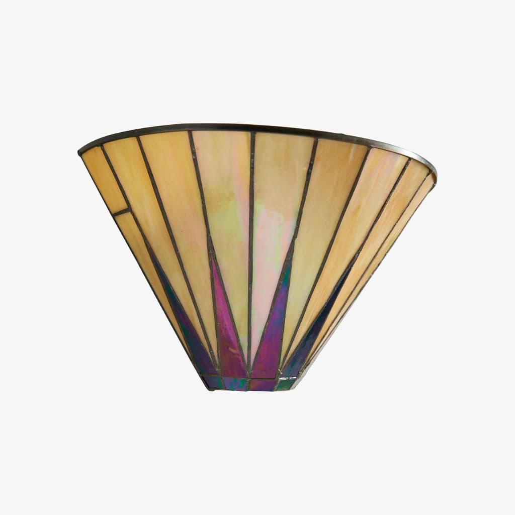 TF Art Deco Tiffany Glas Wandlampe – Handgefertigte geometrische Leuchte für Flure und Wohnbereiche