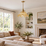Bild in Gallery-Viewer laden, Vintage Wavy-Edge Glass Pendant Lamp