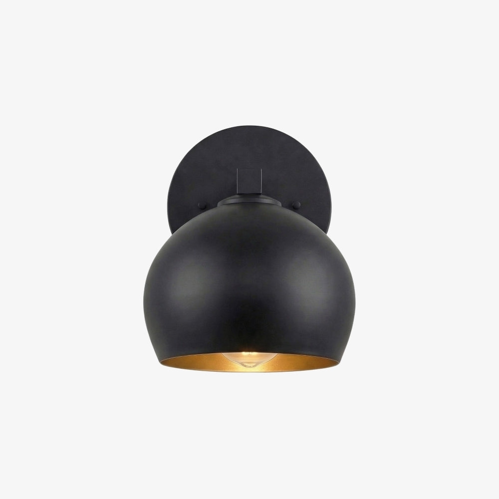 Auruca Globe Wall Light Bellflower Inspired Shape - Minimalist Metal Glass Sconce for Living Room