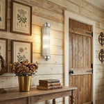 Bild in Gallery-Viewer laden, Bravira Gerippte Zylindrische Glas-Wandlampe – Moderne Nordische Wandleuchte für Flur und Wohnraum U03