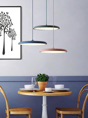 Macaron Pendant Light – Slim Metal Saucer Fixture