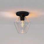 Load image into Gallery viewer, Merin Minimalist Sleek Geometric Glass Flushmount Light
