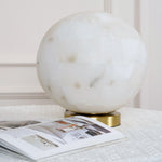 Load image into Gallery viewer, Alabaster Ball Table Lamp