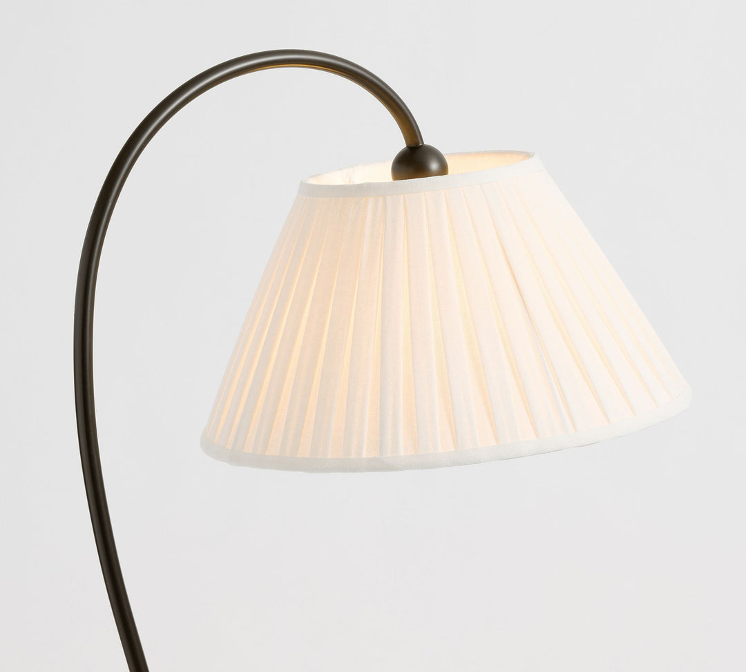 Luvora Pleated Shade Floor Lamp - Adjustable Linen Light in Farmhouse Style