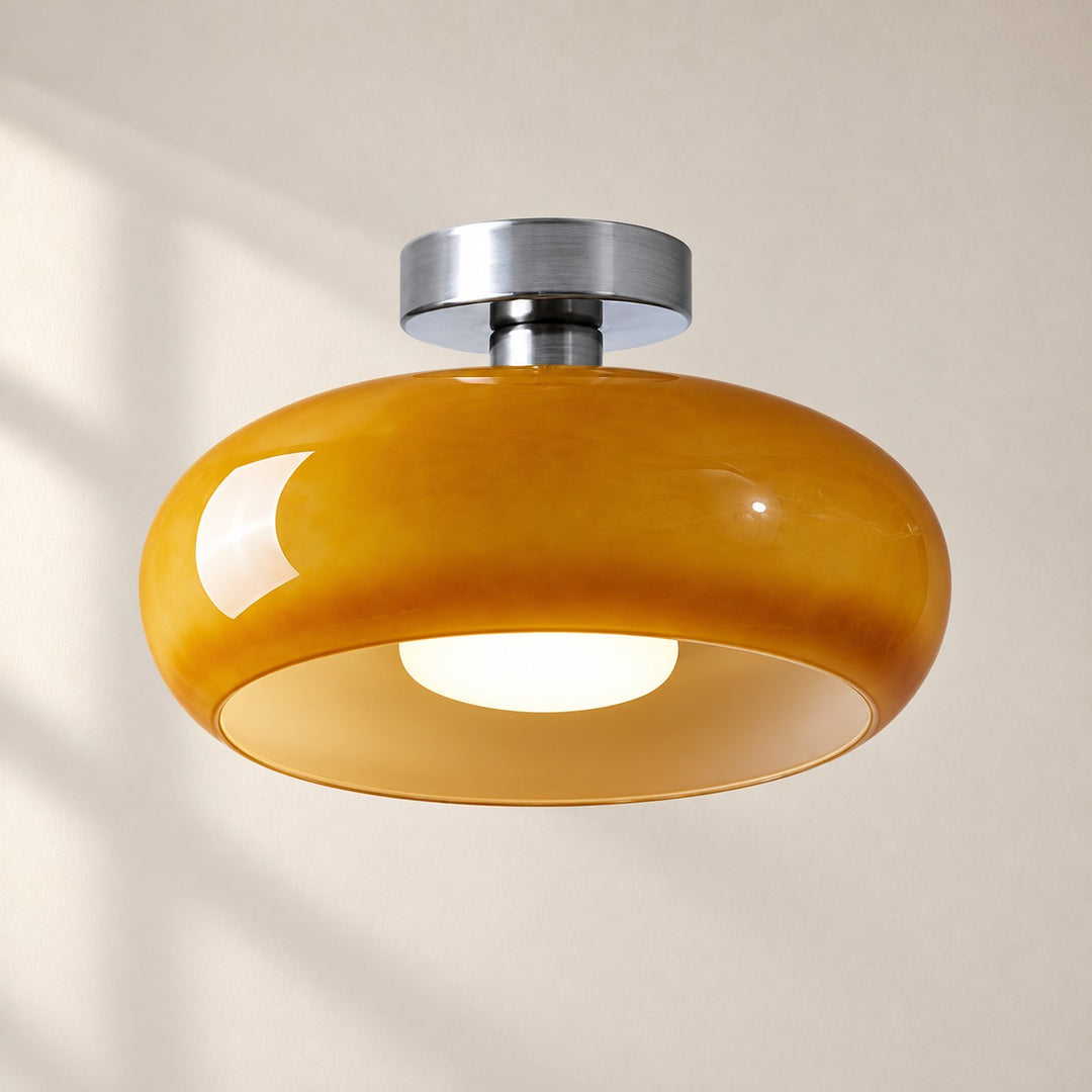 Bauvia Bauhaus Modern Round Glass Ceiling Lamp