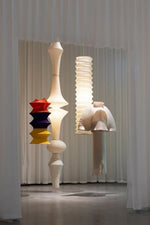 Bild in Gallery-Viewer laden, White Handcrafted Mulberry Paper Swag Light