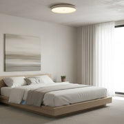 Plafonnier minimaliste Zenthoris en travertin à montage affleurant – Éclairage d’ambiance moderne pour couloir