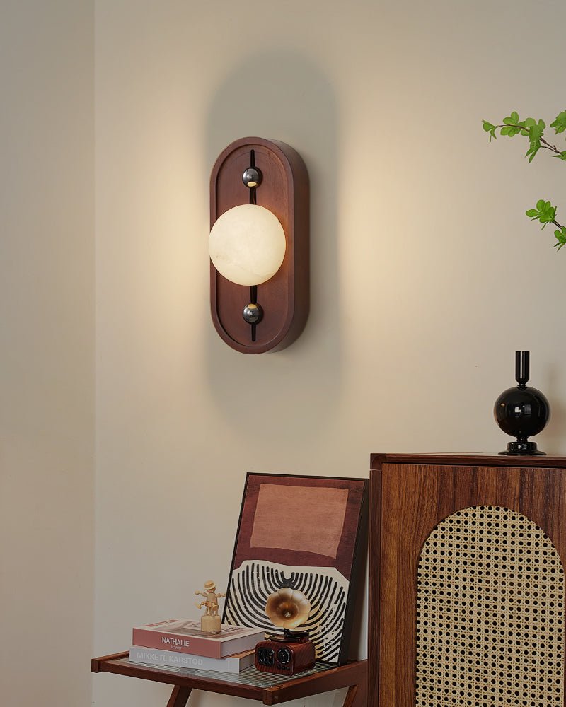 Bezel Alabaster Wandleuchte