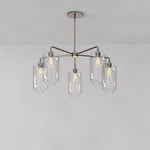 Load image into Gallery viewer, Lumivelle 5-Light Glass Chandelier – Modern Metal Round Lighting
