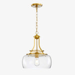 Bild in Gallery-Viewer laden, Lirra Vintage Transparente Glaskuppel Hängelampe – Klassischer Industrie-Stil für den Eingangsbereich U10