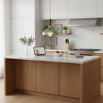 Cargar imagen en el visor de la Galería, Lámpara colgante acanalada Ribilux - Vidrio y metal vintage para cocina y comedor