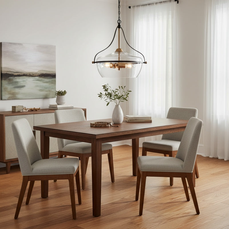 Lirra Elegante Glas-Hängeleuchte im Mid-Century-Stil für Küche & Esszimmer