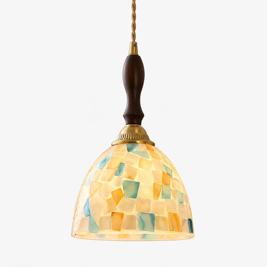 Colorful Capiz Shell Glass Pendant Light
