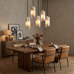 Bild in Gallery-Viewer laden, Frosted Cylinder Shade Chain Hardwired Chandelier