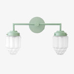 Charger l&#39;image dans la visionneuse de galerie, Tierlux Glass Art Deco Vanity Light - Colorful Skyscraper Globe Wall Fixture

