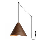 Bild in Gallery-Viewer laden, Asymmetric Wood Plug-In Swag Pendant Light