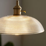 Charger l'image dans la visionneuse de galerie, Polished Brass Domed Glass Plug-In Pendant
