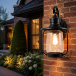 Load image into Gallery viewer, Vintage Sand Black Outdoor Wall Sconce