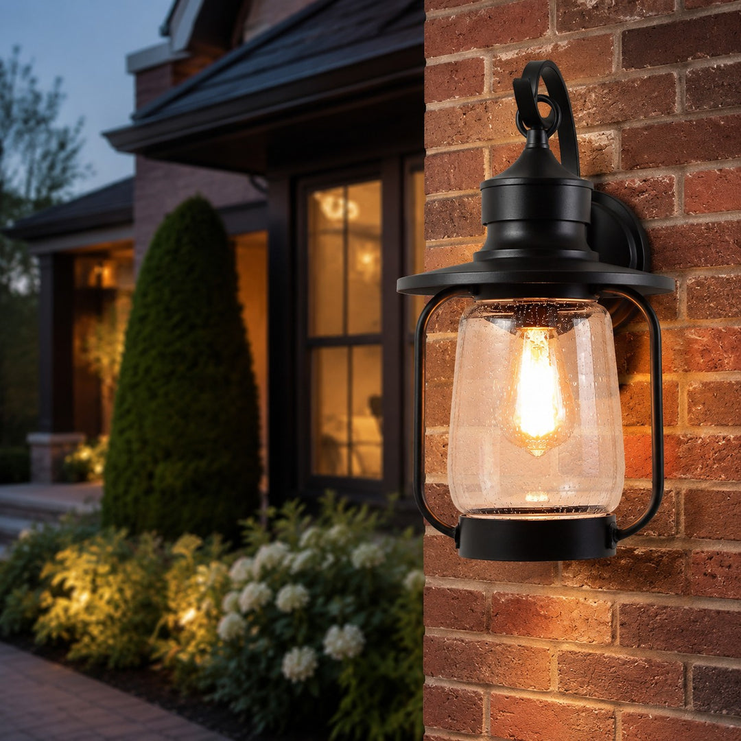 Vintage Sand Black Outdoor Wall Sconce