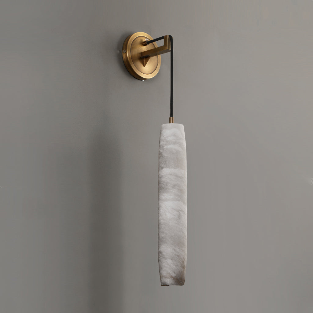 Alabaster Flöten Wandleuchte