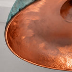 Bild in Gallery-Viewer laden, Aerugix Vintage Hammered Copper Dome Pendant Light - Natural Metallic Finish for Dining Room
