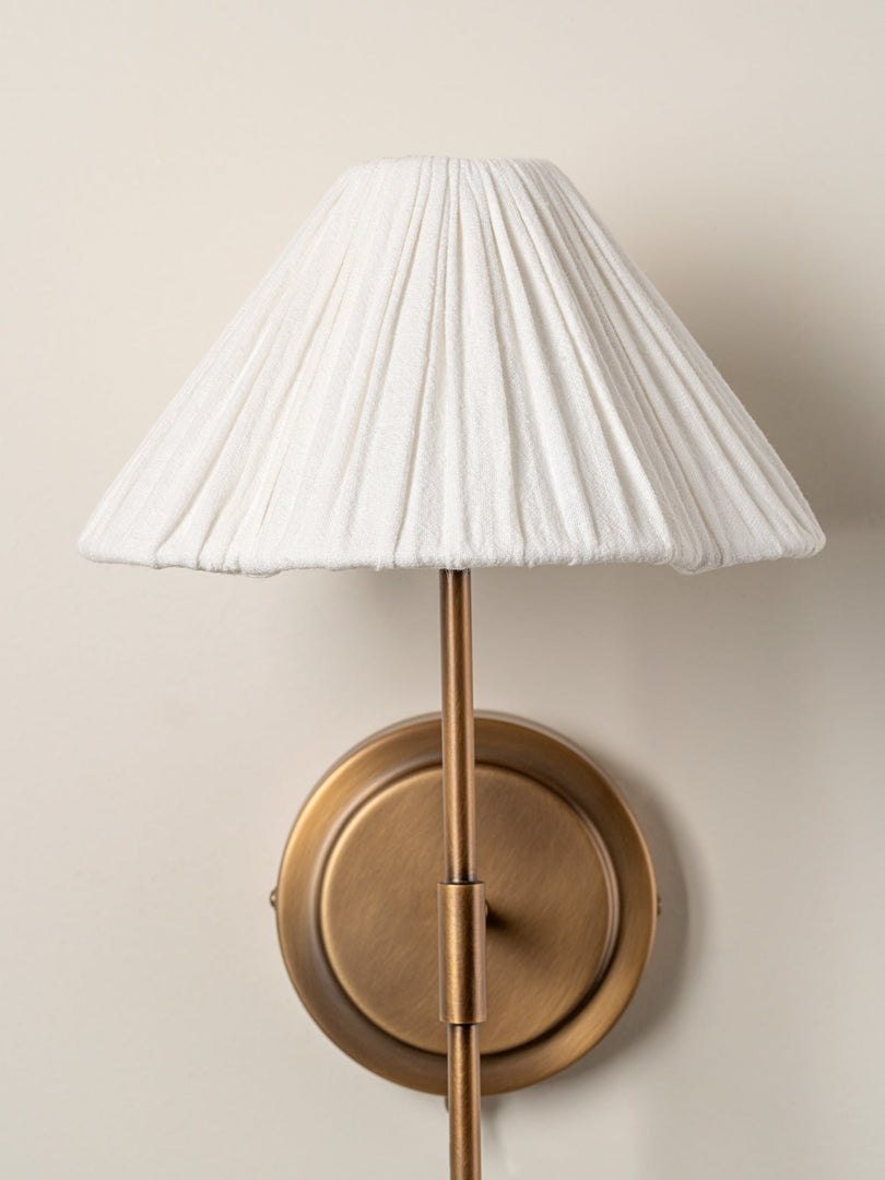 Luminella Elegant Bronze Linen Wall Light – Classic Design for Bedroom & Hallway