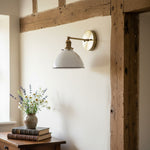 Bild in der Galerieansicht laden, Conique Metal  Wall Sconce - White Metal Shade - Industrial Modern Lighting

