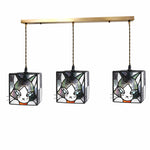 Charger l'image dans la visionneuse de galerie, stained glass cat pendant light SKU option