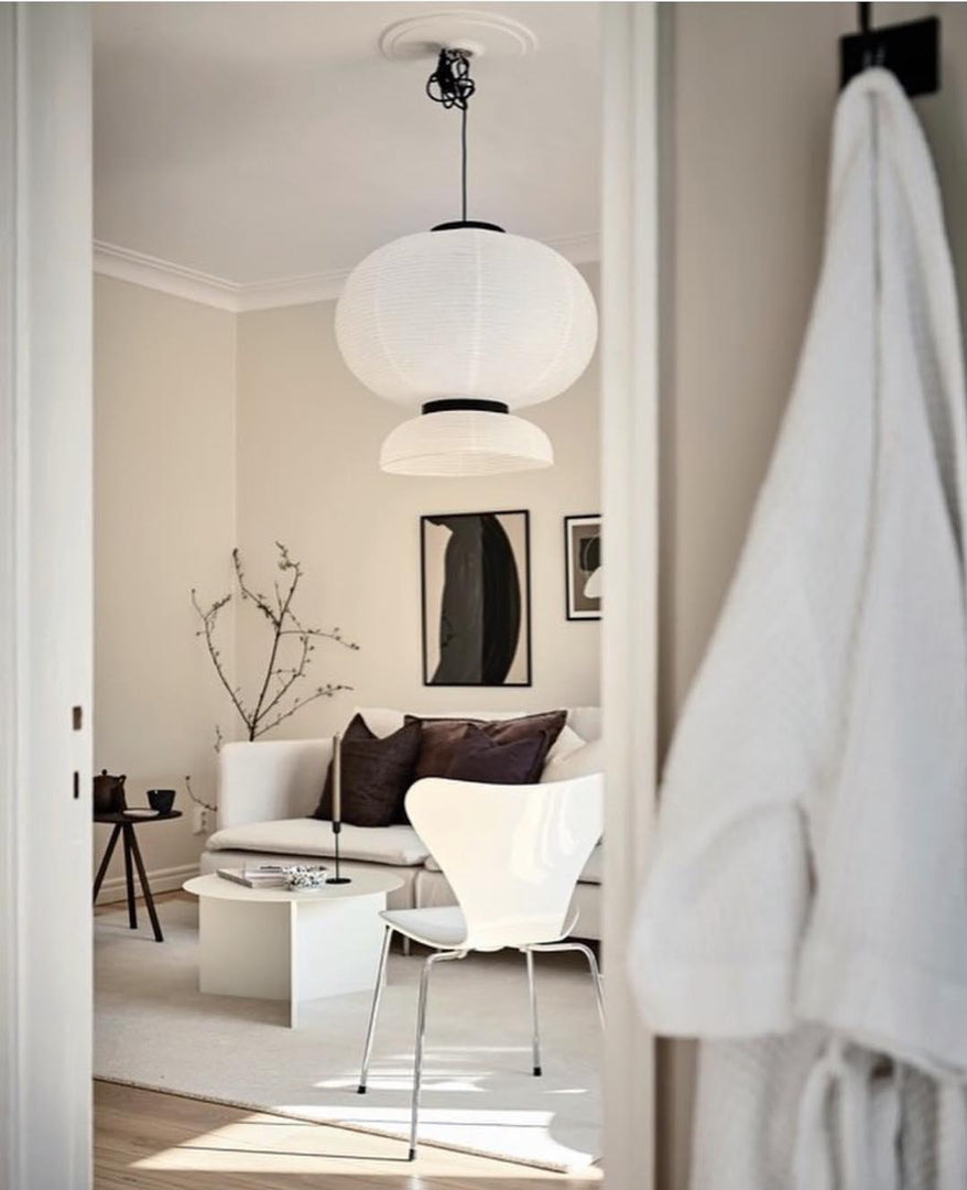 Rounded Layered Paper Plug-In Pendant