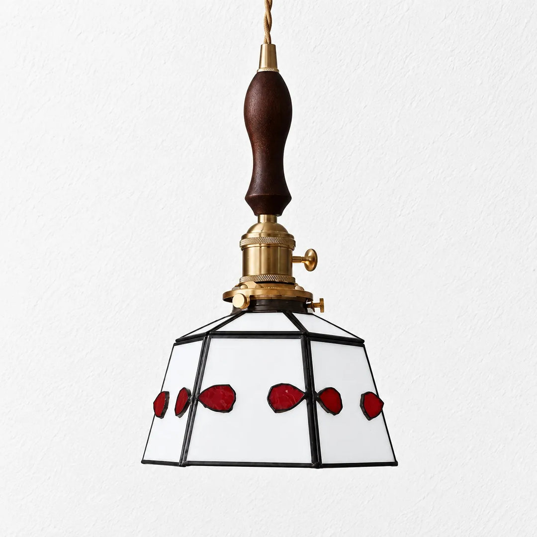 Handmade Stained Glass Bow Pendant Lamp
