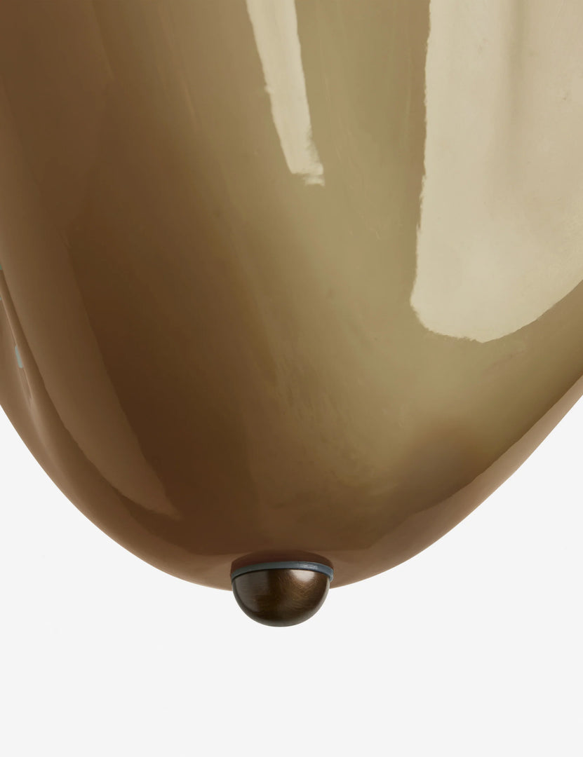 Bellina Radner Pendant Light – Sleek Glass Shade with Gentle Curves for Living Room, Bedroom and Dining Area