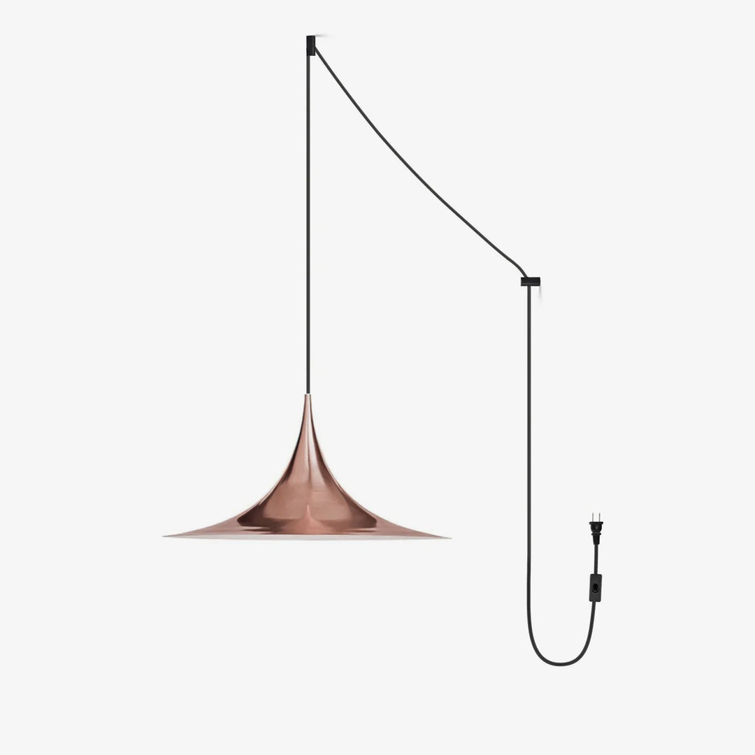 Arch-Shaped Aluminum Plug-In Pendant Light