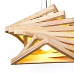 Load image into Gallery viewer, Natural wood slatted shade detail