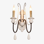 Load image into Gallery viewer, Retro White two-light wall sconce