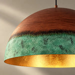 Cargar imagen en el visor de la Galería, copper patina pendant light