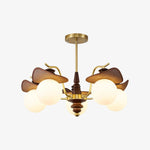 Charger l'image dans la visionneuse de galerie, Lustre multi-bras Solvane avec abat-jours en verre - Éclairage décoratif rétro pour salle à manger