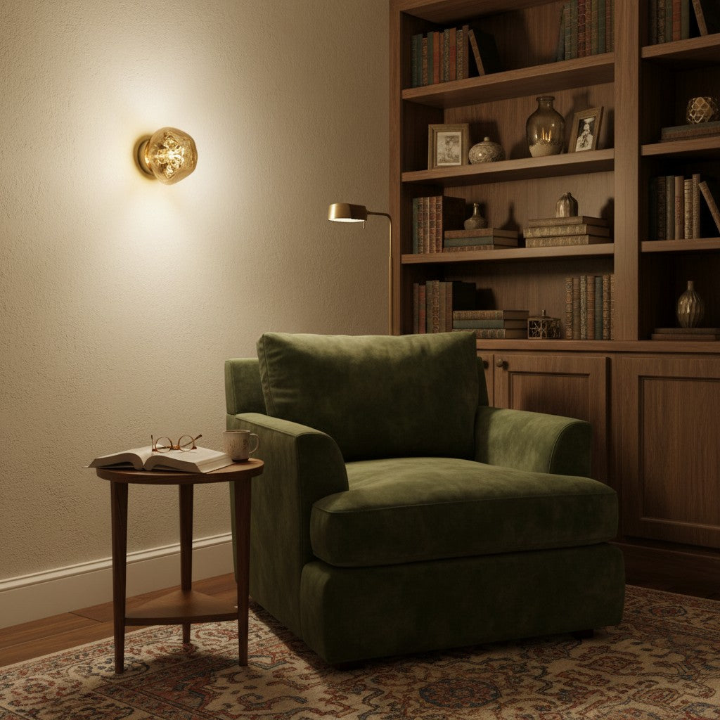 Aplique de Pared Efecto Moderno Glyador Luz de Superficie Orgánica para Sala de Estar N27