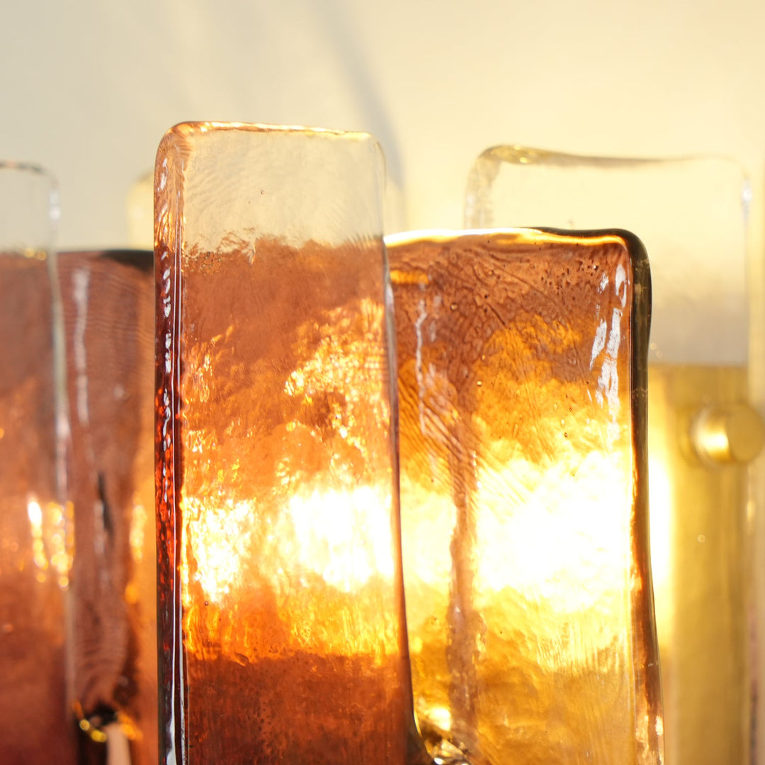 Verdura Architectural Wall Mounted Lamp with Glass Panel Design