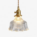 Cargar imagen en el visor de la Galería, Clear Floral glass pendant light