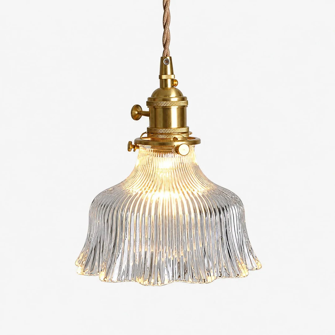 Clear Floral glass pendant light