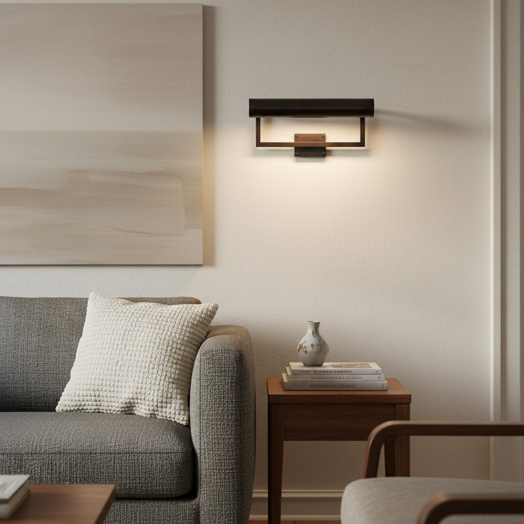 Aurix Bilderleuchte – Schlankes, schmales Design Wandleuchte Metallfinish für Wohnzimmer & Galerien