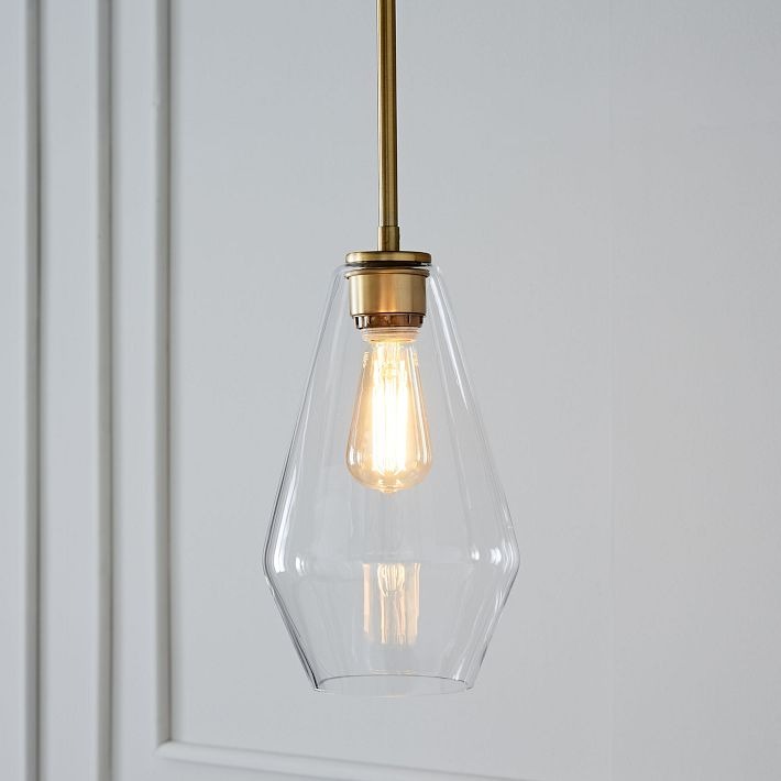 Merin Transparent Glass Sculpture Geometric Chandelier