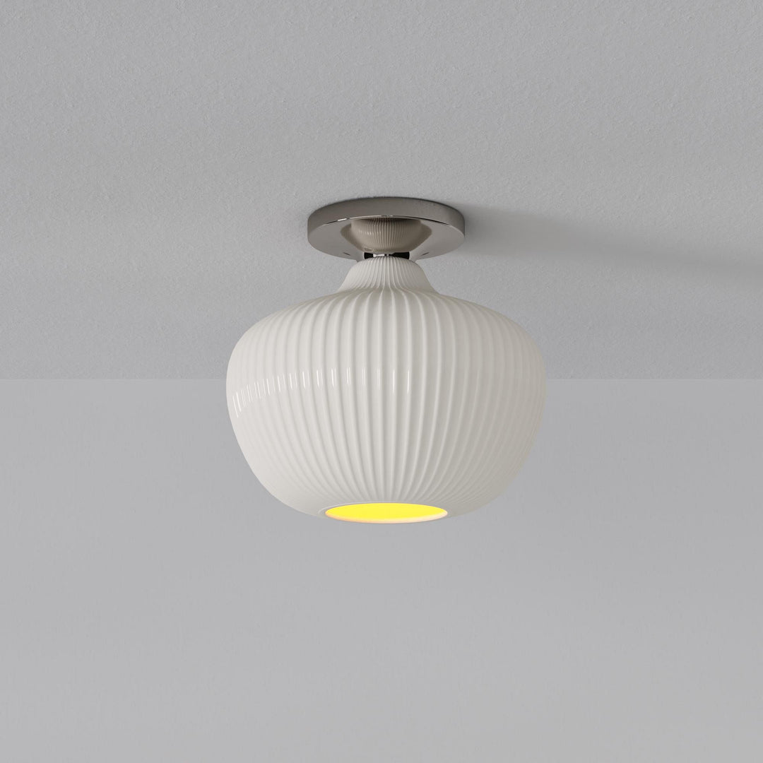 Lámpara de techo empotrada de cristal Rivrona - Diseño moderno de globo color champán